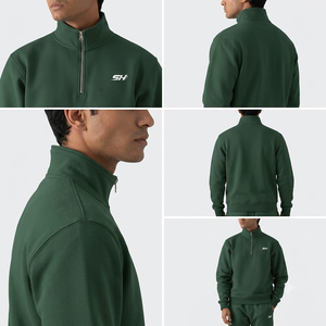 Sudadera con Cierre de Cremallera Personalizada para Hombre, Sudadera con Logotipo Personalizado Más Vendida en Diferentes Tallas, Sudadera Básica de Algodón Mezclado con Cierre de Cremallera para Hombre - Product Image 6