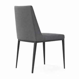 Ostuni Modern <b>Upholstered</b> Dining <b>Chair</b> with Black Metal Legs - Hotel Restaurant & Home Furniture, Contract Use Sturdy Metal Base - Product Image 3