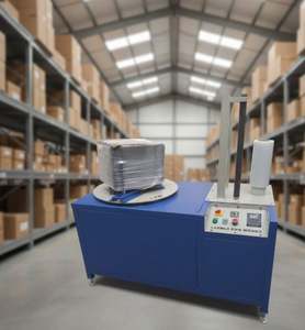 Machine d'emballage en carton 220 pièces/min, machine d'emballage extensible semi-automatique électrique pour textiles, vêtements et emballages alimentaires en papier - Product Image 1