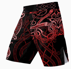 Pantalones Cortos de MMA con Estampado Personalizado, Diseño de Latido de Corazón Azul, Sublimación, Ropa de Artes Marciales Mixtas, Secado Rápido, Pantalones Cortos de Lucha para Hombre - Product Image 5