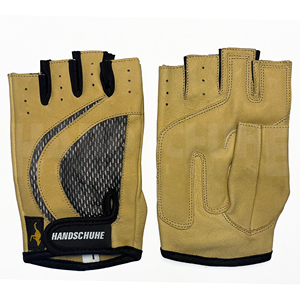 Gants de sport demi-doigts en PU pour fitness, avec poignées, sangle de poignet réglable et boucle antidérapante, unisexe, pour la musculation - Product Image 1