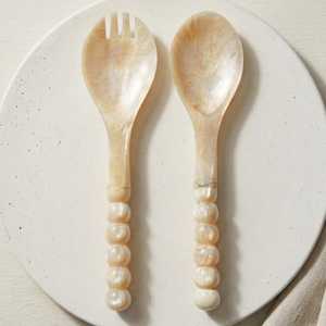 Ensemble de cuillères et fourchettes à salade en résine, taille et couleur personnalisées, produits artisanaux de haute qualité fabriqués en Inde pour une utilisation à la maison et en cuisine - Product Image 5