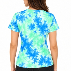Premium Women <b>Tie</b> <b>Dye</b> Short Sleeve T-<b>Shirt</b> 100% Cotton Regular Fit Casual Spring Casual Spring Summer Breathable <b>Tie</b> <b>Dye</b> <b>Shirt</b> - Product Image 2