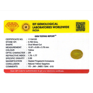 3.8 Carat Oval Cut Yellow Sapphire Loose Gemstone for Fine Jewelry - Product Image 4