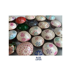 Blue Lotus Handmade Ceramic Mosaic Bowl Shell Inlay <b>Elephant</b> Design Oriental Carved Eco-Friendly Durable Decorative Bowls <b>Gift</b> - Product Image 1