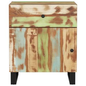 Comodino in legno massello 19.7 "x 13" x 23.6 "mobili per camera da letto in legno di recupero e ingegneria - Product Image 3