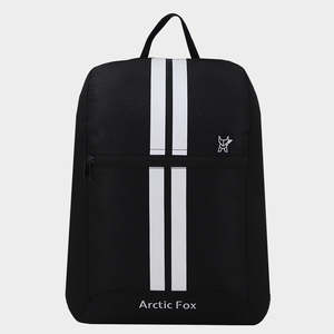 Sac à dos scolaire imperméable en néoprène Arctic Fox Go Black pour garçons et filles avec port USB - Product Image 1