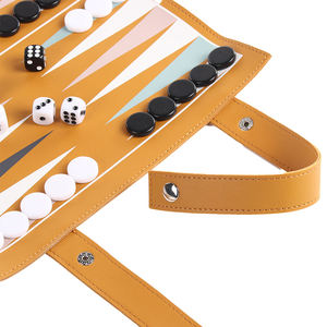 Travel Roll Leather <b>Backgammon</b> <b>Board</b> Game Set-Foldable Durable Eco-Friendly Portable Outdoor Party Games High Quality - Product Image 3