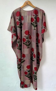 Nuevo Kaftán con Estampado Animal, Estilo Flare, de Algodón Suave Indio, con Encaje, Largo, para Playa, Regalo para Damas de Honor, Ropa de Dormir para Mujer - Product Image 2