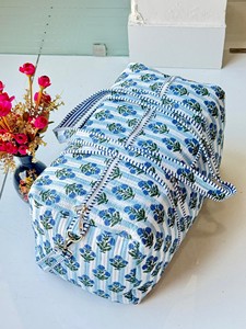 Handmade Cotton Quilted Duffle Bag Stylish Block Print Lightweight Durable Construction Spacious Interior Perfect For Travel - Product Image 2