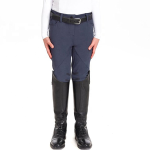 Culotte d'équitation pour femme, taille haute, coupe ajustée, couleur unie, fermeture à boucle, respirante, en similicuir, pour l'entraînement - Product Image 5