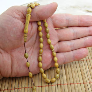 Tasbih Mala islamique vintage et tendance en bois, perles artisanales pour la prière, la méditation et la concentration spirituelle - Product Image 1