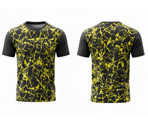 เสื้อฟุตบอลพิมพ์ลายเรขาคณิตแขนสั้นสำหรับผู้ชาย PUFFIN SPORTS แบบซับลิเมชั่น ระบายเหงื่อได้ดี ทรงแอธเลติก เหมาะกับทุกฤดูกาล - Product Image 3