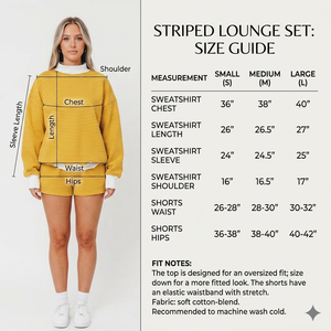 Women Skin <b>White</b> Striped Knitted <b>2</b> <b>Piece</b> Shorts <b>Set</b> Turtleneck Long Sleeve Loose Fit Casual Spring High Quality Customized - Product Image 2