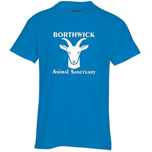 Camiseta de Manga Corta para Hombre, Color Rosa, de Algodón Transpirable, con Logotipo de Cabra del Santuario Animal Borthwick Estampado en la Parte Delantera, Estilo Casual de Verano - Product Image 6