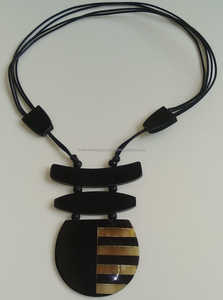 สร้อยคอเขาควายของผู้หญิงมีสไตล์พร้อมเชือกผูกปรับได้ลายสมอเรือและดีไซน์สร้อยข้อมือลูกปัดตามสั่ง - Product Image 2