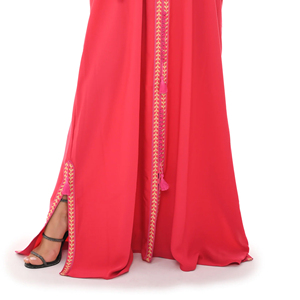 Plain Color Arabic Jalabiya <b>for</b> Women Modest <b>Long</b> <b>Dress</b> Breathable Fabric Traditional Middle East Outfit - Product Image 5
