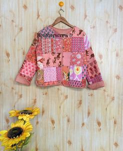 Veste matelassée indienne faite à la main à manches longues en tissu respirant pour femme, idéale pour l'automne et l'hiver - Product Image 6