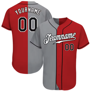 เสื้อเบสบอลเยาวชนแบบปักลายสไตล์อเมริกัน สีเหลืองและเขียว ลายบล็อกสีทั้งตัว แบบซับลิเมชั่น สั่งทำได้ - Product Image 1