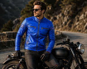 Premium genuine leather biker motorcycle <b>jacket</b> <b>men</b> street riding motocross racing <b>cycling</b> motorbike outerwear custom oem <b>jacket</b> - Product Image 2