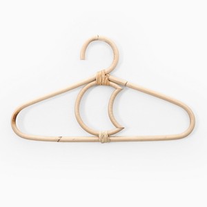 Boho rattan hangers for child clothes <b>displaying</b> custom brand logo decorative closet hanger - Product Image 4