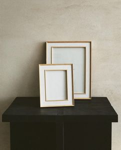 Cream White Wooden Photo Frame Set Natural Timber <b>Border</b> Picture Holder Tabletop Portrait <b>Display</b> Handmade Home Decor Framing - Product Image 1