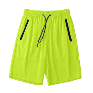 Shorts pour femmes personnalisés, couleur vert lime, en tricot, avec cordon de serrage à la taille et poches latérales, séchage rapide, coupe sportive, shorts pour femmes de taille normale - Product Image 1