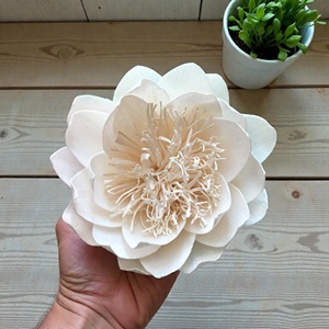 Flores de Madera Sola VADEE VDXXX-037, Flores de Madera Sola Saika Hechas a Mano, 8-8.5 CM, Varilla de Fibra Vegetal de Sesbania, Aromaterapia - Product Image 1