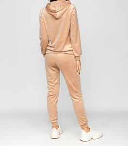 Ensemble de survêtement deux pièces personnalisable en velours imprimé, léger, respirant, écologique, avec capuche, pour l'hiver – Vente en gros - Product Image 5