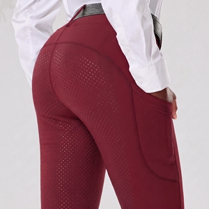 Leggings de equitación para mujer, transpirables, de compresión, largos, pantalones de entrenamiento para caballos - Product Image 1