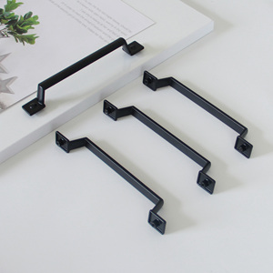 High Quality Contemporary Matte <b>Black</b> Zinc Alloy Square Bar Cabinet Handle Minimalist Hardware for Kitchen Bathroom Dining Room - Product Image 4