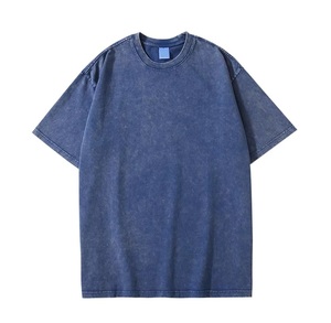 T-shirt à manches courtes en coton jersey respirant pour homme, coupe ample et décontractée, effet délavé, design vierge - Product Image 2