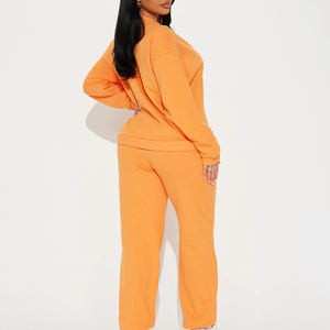 Ladies Relaxed Fit <b>Sweat</b> suit Wholesale New Arrive Best Design Casual Winter Outfit Set Women <b>Top</b> Quality - Product Image 2