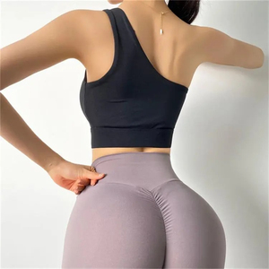 Nouveau soutien-gorge de sport pour femme, 15 couleurs, torsadé, couleur chair, en Spandex/Nylon, séchage rapide, respirant, antichoc - Product Image 6