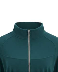 Veste polaire zippée courte personnalisée pour femme, couleur turquoise, style décontracté, sport, sweat-shirt court à manches longues, streetwear, vêtements de sport, fournisseur OEM - Product Image 5