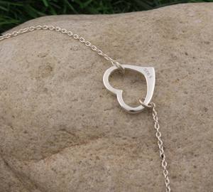 Pendentif Vintage en Gros en Argent Sterling 925 avec Sertissage Clos et Pierre Précieuse Rose en Forme de Cœur, Bijoux en Vrac, Prix Direct Usine - Product Image 3