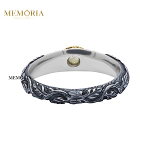 แหวนเงินแท้ 925 ชุบทอง 18k ประดับไพลินสีเหลืองธรรมชาติ ลายดอกไม้ ขายส่งจาก Memoria Jewels - Product Image 3