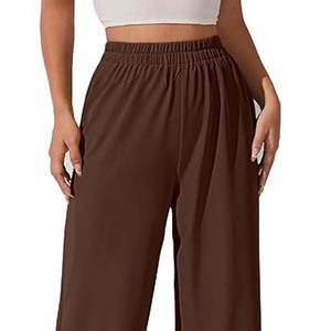 High-Waisted Regular Fit Women's Pants <b>Trousers</b> For Sale <b>Drawstring</b> Waist With Pockets Women's <b>Trousers</b> New Arrival - Product Image 6