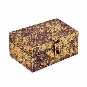Caja de Almacenamiento Clásica de Madera Lacada y Pintada a Mano |   Caja de Regalo para Joyería Apilable que Ahorra Espacio - Product Image 1