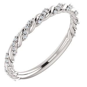 Anillo de Boda Clásico Trenzado con Moissanita Tallada en Plata de Ley 925, Apilable, para Novia, Aniversario, Fiesta, Anillo de Promesa, Elegante Regalo para Ella - Product Image 6