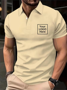 Camisa de Golf Personalizada de Alta Gama para Hombre, Jersey de 180 Gramos, Tejido Ecológico con Estampado Digital, Cuello Sólido, Estilo Casual y Deportivo - Product Image 2
