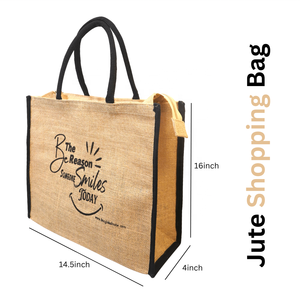 Sac de pique-nique en jute durable avec doublure laminée, sac réutilisable pour les courses et le rangement - Product Image 6