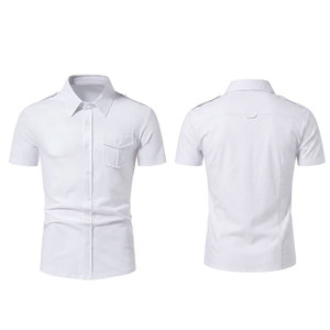 Short Sleeve <b>Button</b> Up Chest Pocket Men's <b>Shirt</b> 100% Cotton Material Made 2026 Best Style Men <b>Shirts</b> - Product Image 6