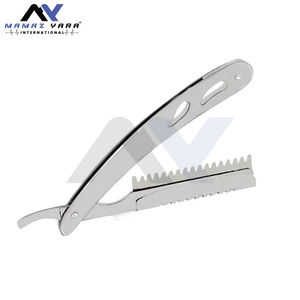 Professional Barber Straight Shaving <b>Razor</b> with Custom Color Steel Handle <b>Single</b> Edge Thinning Styling & Texturizing <b>Razor</b> Stain - Product Image 3