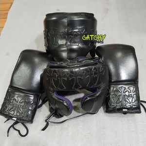 Guantes de Boxeo MMA con Logotipo Personalizado, Protección Completa para los Dedos, Cierre de Gancho y Bucle, Juego de Entrenamiento Profesional de Alto Peso - Product Image 1