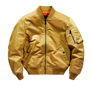 DAIZEN <b>STAR</b> Men Winter Eco-friendly Canvas Bomber <b>Jacket</b> Solid Color Zipper Closure Windproof Casual Outerwear Regular Fit 160g - Product Image 4