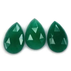 Calidad excepcional Proveedor regular verificado 100% Natural 8x12mm Verde Onyx Rosa Corte Pera Cabujones Piedras preciosas sueltas Comprar ahora - Product Image 2