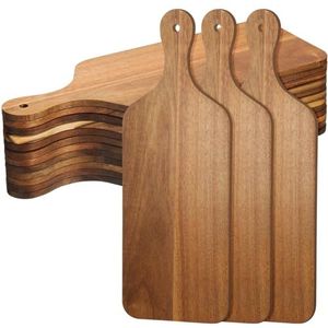 Tabla de cortar de madera natural premium para la cocina, preparación de alimentos, cortar verduras, frutas, carne, pan, queso, madera duradera - Product Image 6