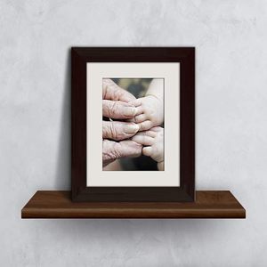 Wall & Table Photo <b>Frame</b> Dark Brown Single Unit <b>with</b> Mat Back Stand Elegant Display <b>Frame</b> for Home Office - Product Image 6