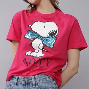 Women's Pink Crew Neck Crop <b>T</b>-<b>Shirt</b> Short Sleeve Regular Fit Casual Jersey 100% Cotton Spring Summer Solid Colour Cheap Price - Product Image 1